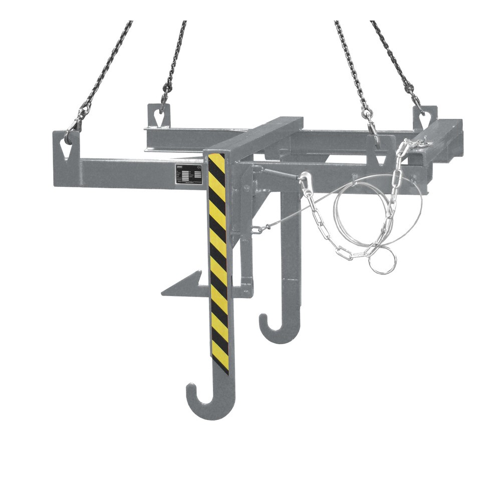 Kipptraverse für Bauer® Baustoffbehälter BBT, lackiert, Mausgrau