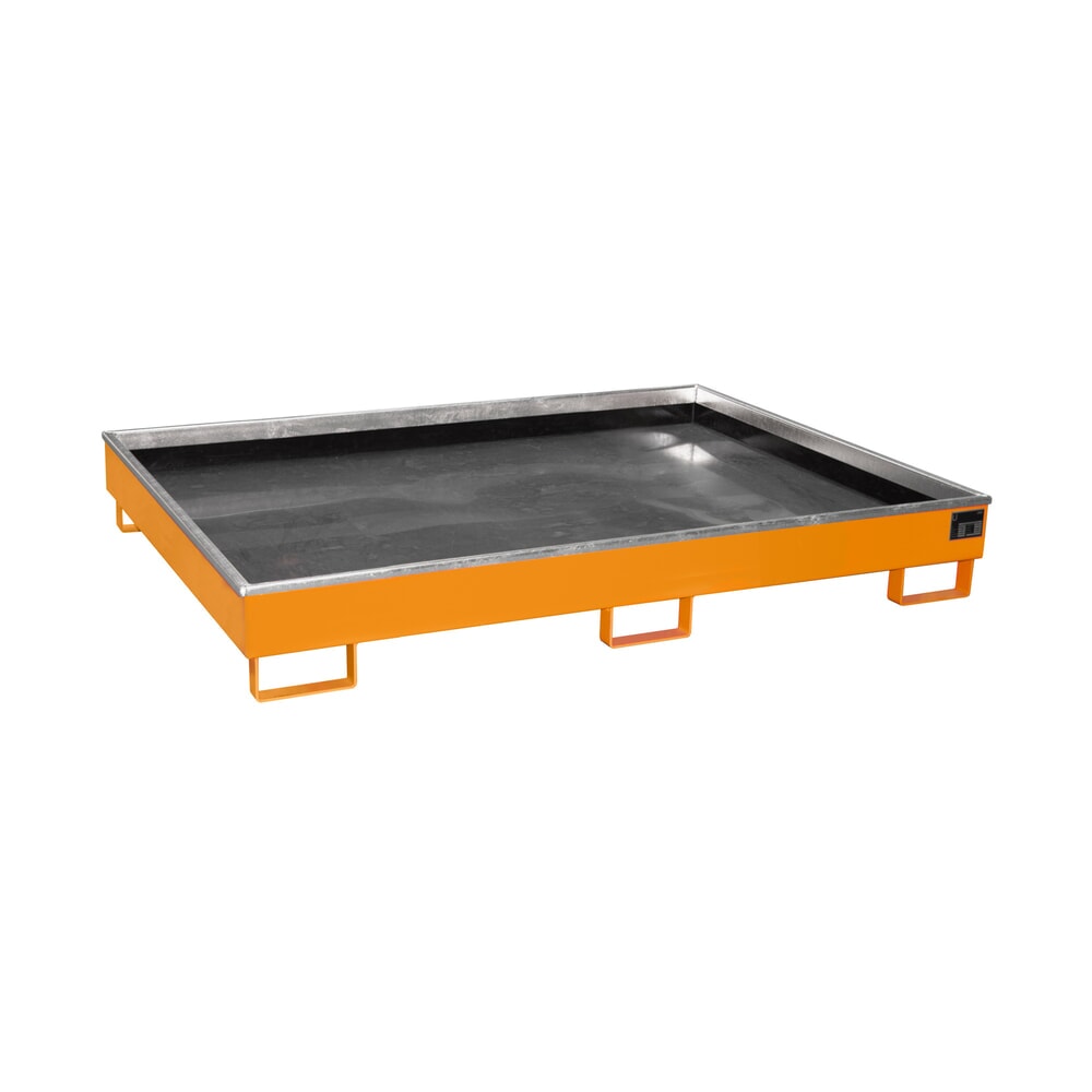 Bauer® Regal-Auffangwanne aus Stahl mit PE-Einsatz RW 1800 PE, lackiert, Gelborange