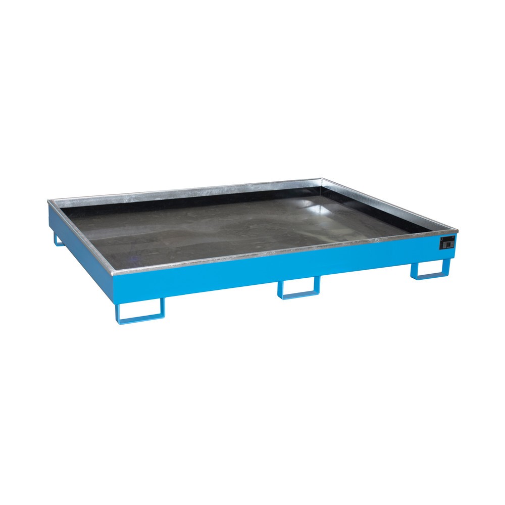 Bauer® Regal-Auffangwanne aus Stahl mit PE-Einsatz RW 1800 PE, lackiert, Lichtblau