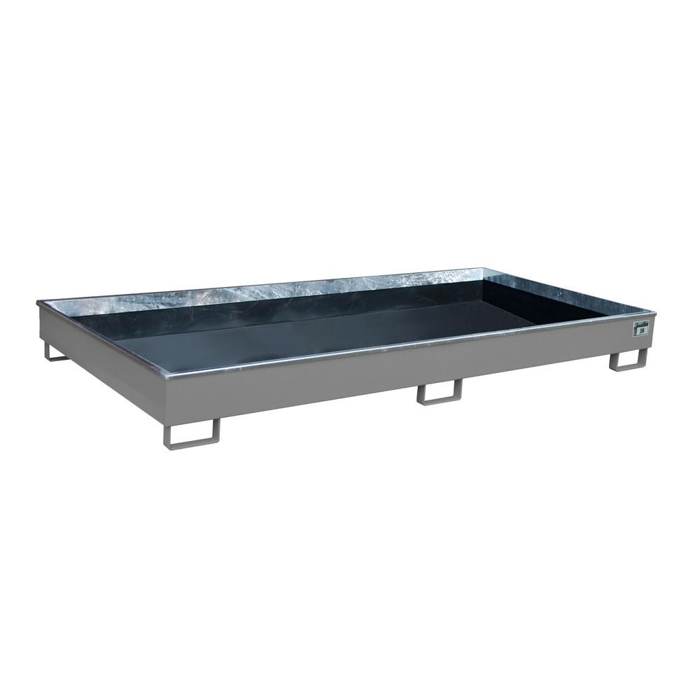 Bauer® Regal-Auffangwanne aus Stahl mit PE-Einsatz RW 2700-1 PE, lackiert, Mausgrau