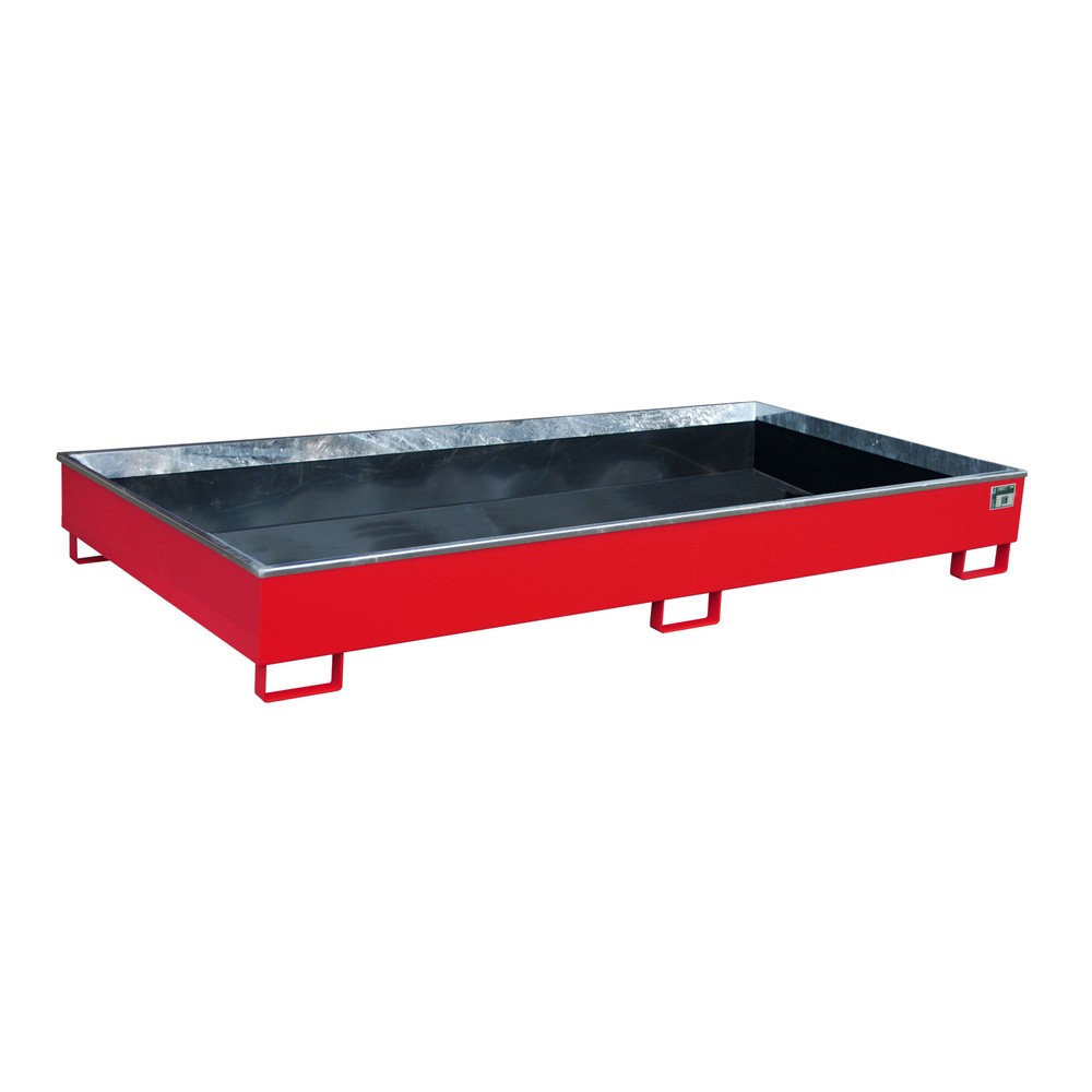 Bauer® Regal-Auffangwanne aus Stahl mit PE-Einsatz RW 2700-2 PE, lackiert, Feuerrot