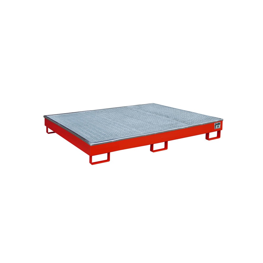 Bauer® Regal-Auffangwanne aus Stahl mit PE-Einsatz RW-GR 1800 PE, lackiert, Feuerrot