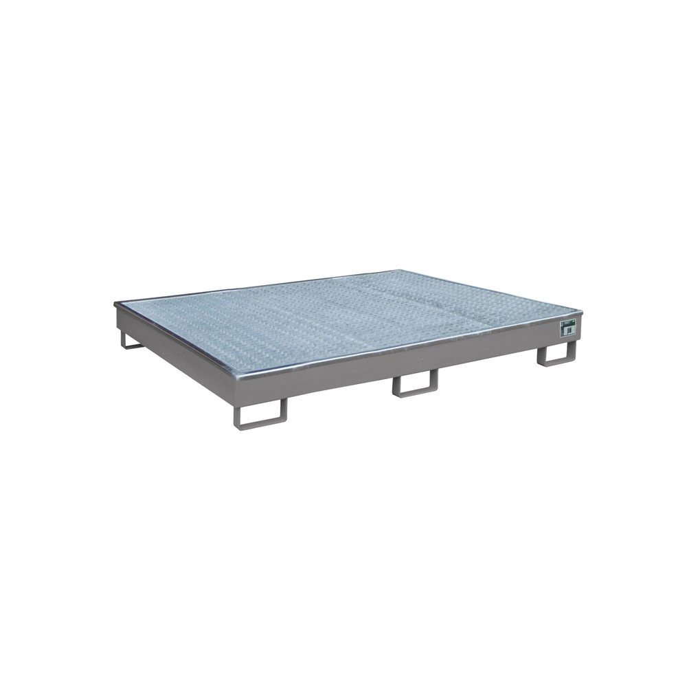 Bauer® Regal-Auffangwanne aus Stahl mit PE-Einsatz RW-GR 1800 PE, lackiert, Mausgrau