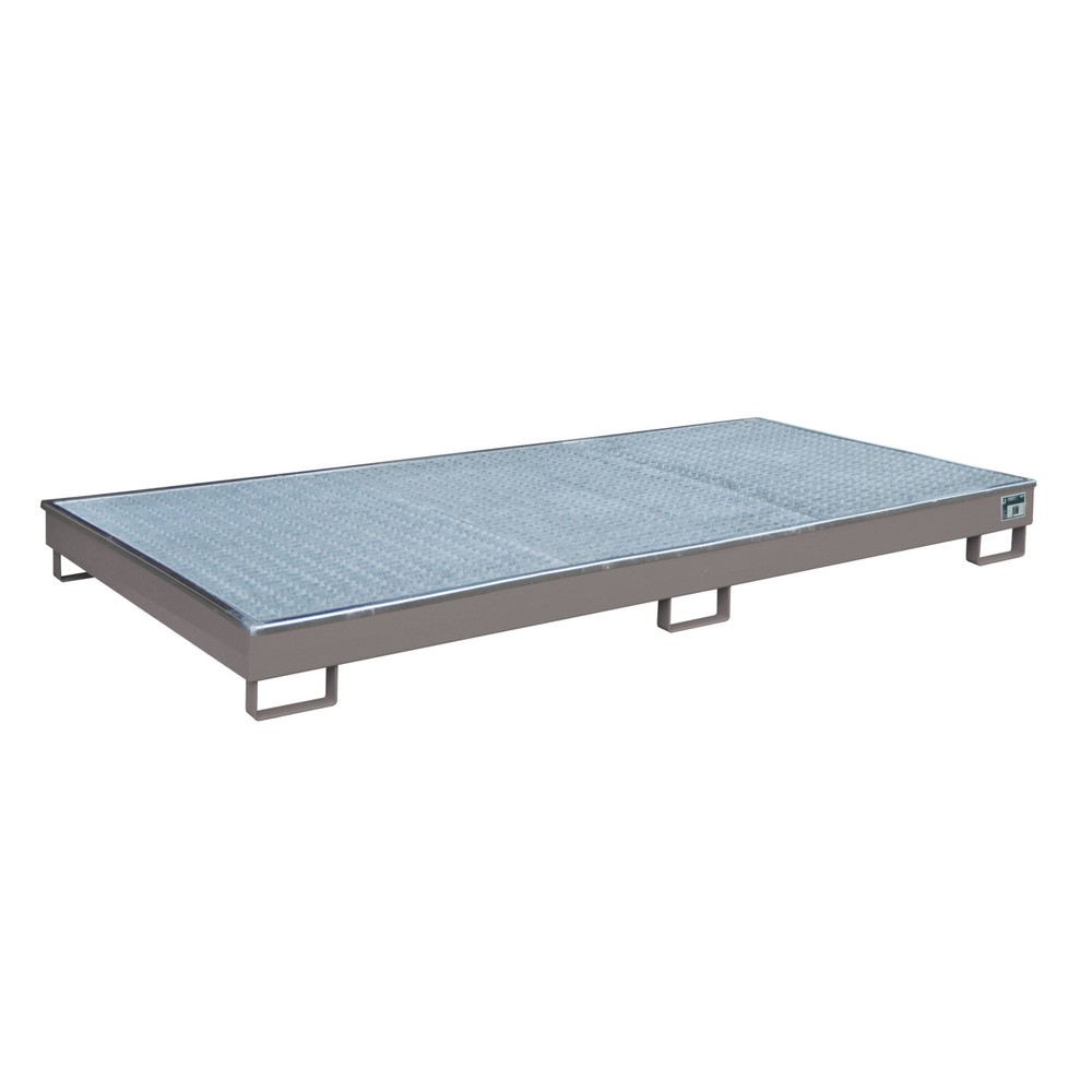 Bauer® Regal-Auffangwanne aus Stahl mit PE-Einsatz RW-GR 2700-1 PE, lackiert, Mausgrau