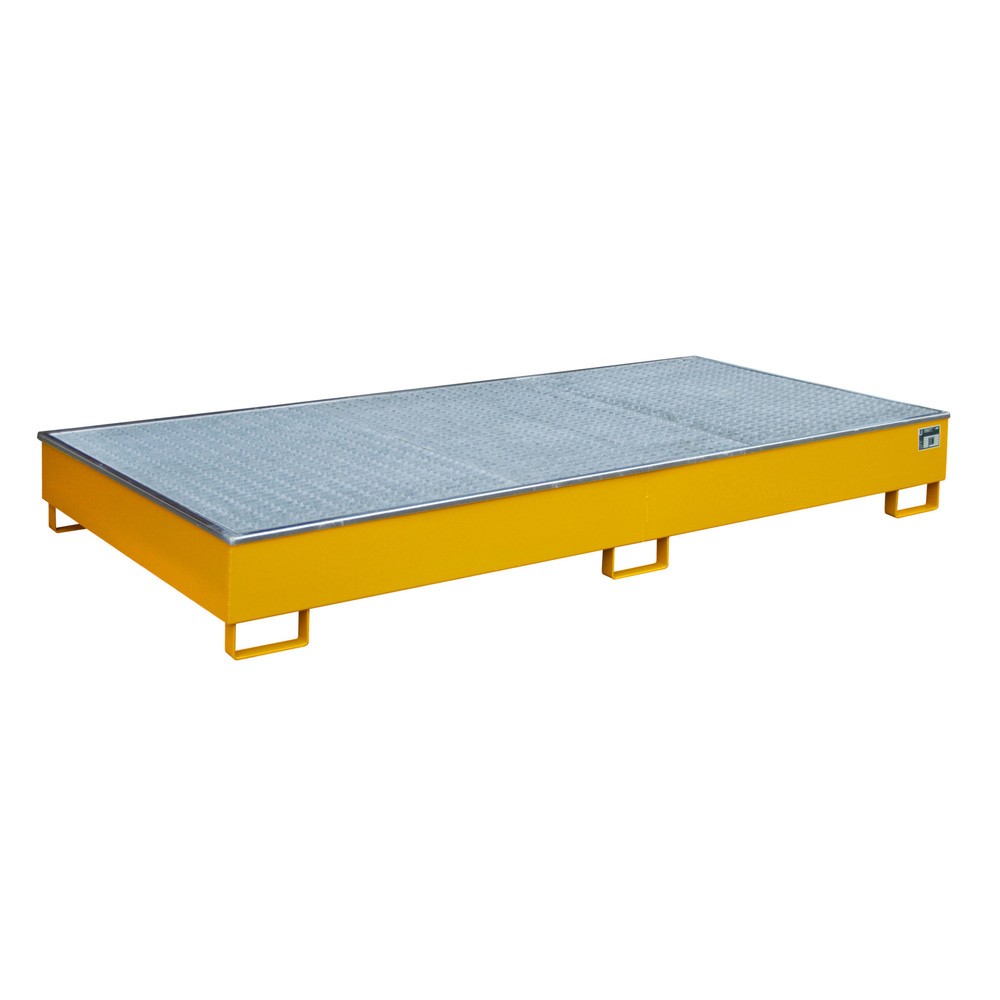 Bauer® Regal-Auffangwanne aus Stahl mit PE-Einsatz RW-GR 2700-2 PE, lackiert, Gelborange