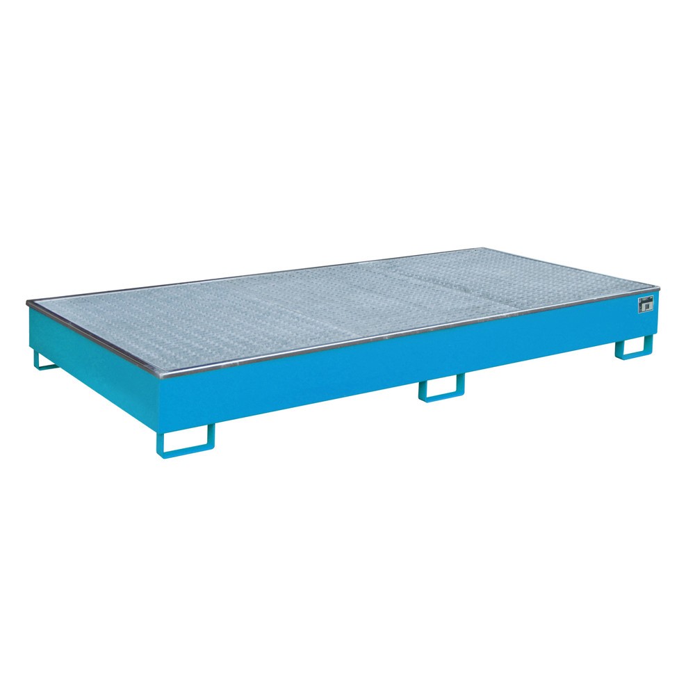 Bauer® Regal-Auffangwanne aus Stahl mit PE-Einsatz RW-GR 2700-2 PE, lackiert, Lichtblau