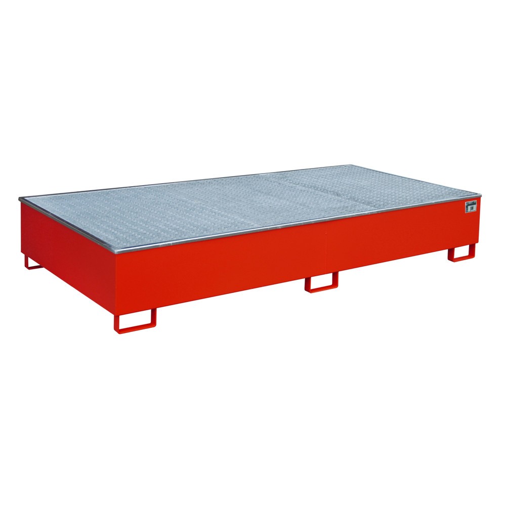 Bauer® Regal-Auffangwanne aus Stahl mit PE-Einsatz RW-GR 2700-3 PE, lackiert, Feuerrot