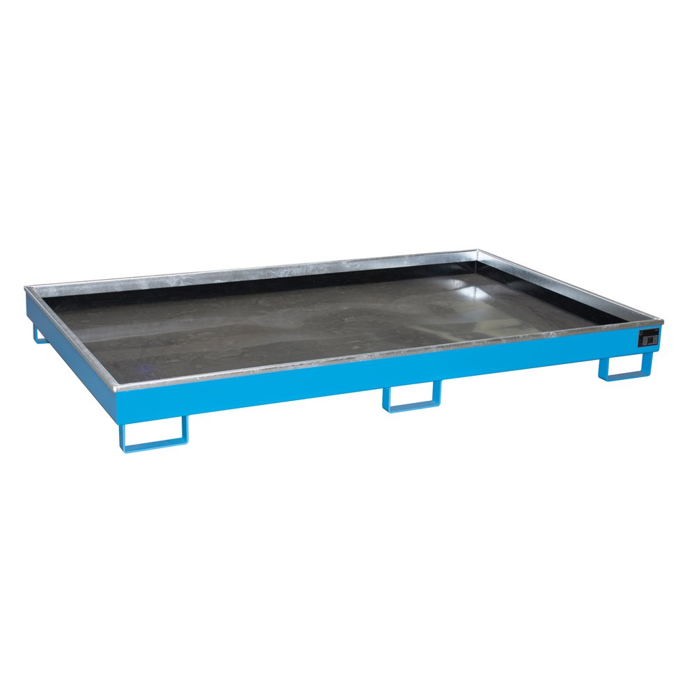 Bauer® Regal-Auffangwanne aus Stahl mit PE-Einsatz RW 2200-1 PE, lackiert, Lichtblau