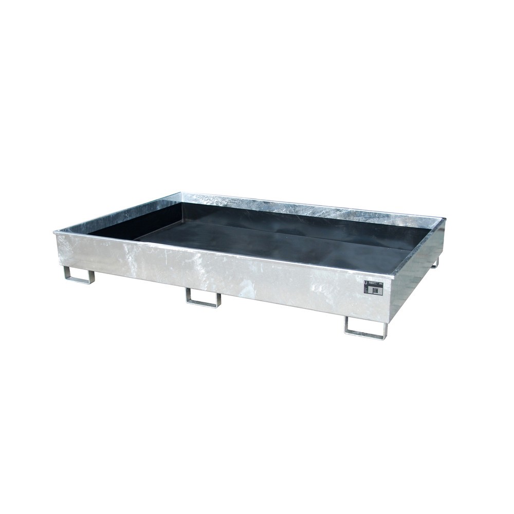 Bauer® Regal-Auffangwanne aus Stahl mit PE-Einsatz RW 2200-2 PE, feuerverzinkt