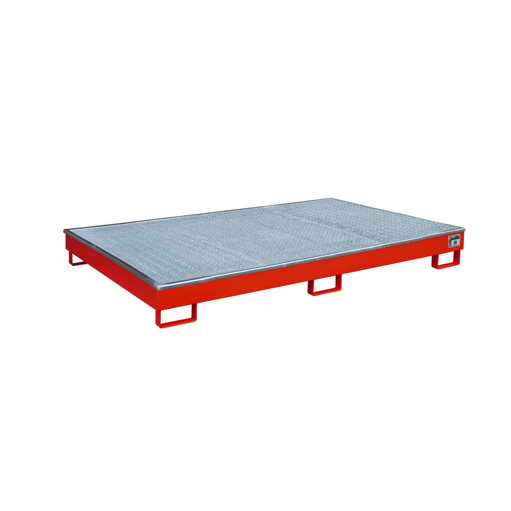 Bauer® Regal-Auffangwanne aus Stahl mit PE-Einsatz RW-GR 2200-1 PE, lackiert, Feuerrot