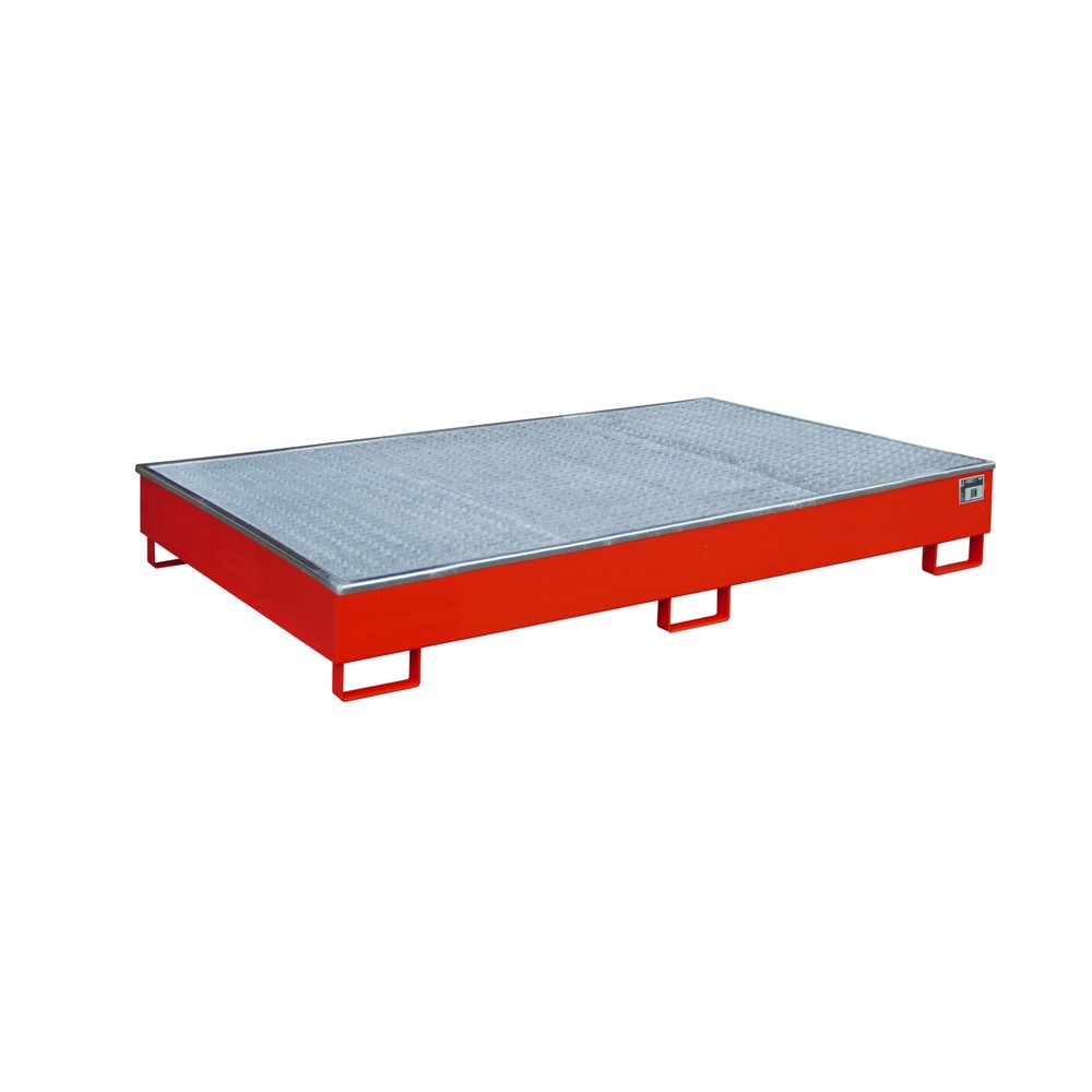 Bauer® Regal-Auffangwanne aus Stahl mit PE-Einsatz RW-GR 2200-2 PE, lackiert, Feuerrot