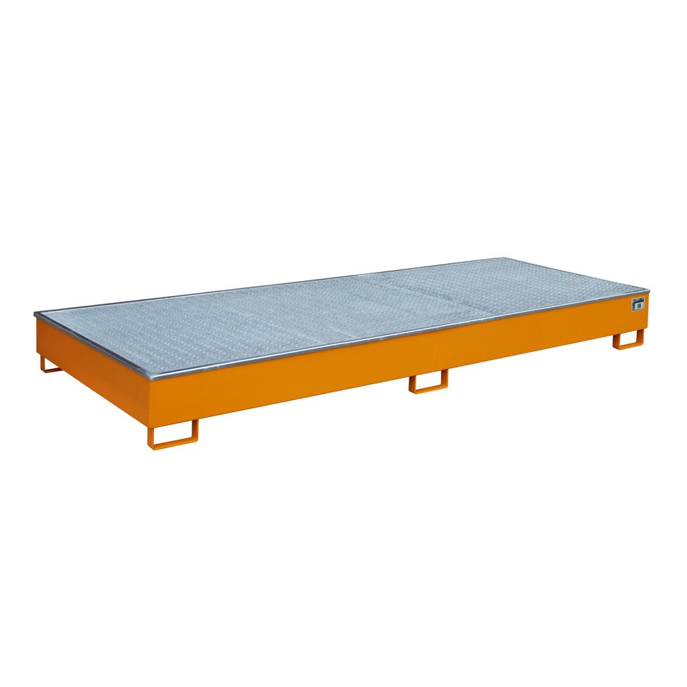 Bauer® Regal-Auffangwanne aus Stahl mit PE-Einsatz RW-GR 3300-2 PE, lackiert, Gelborange