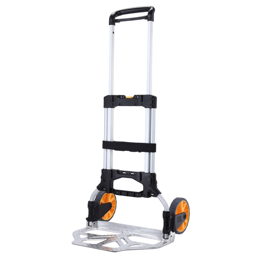Matador klappbare Aluminium-Sackkarre PLUS inkl. Spanngurt, Rundfassadapter & Werkzeugkastenadapter