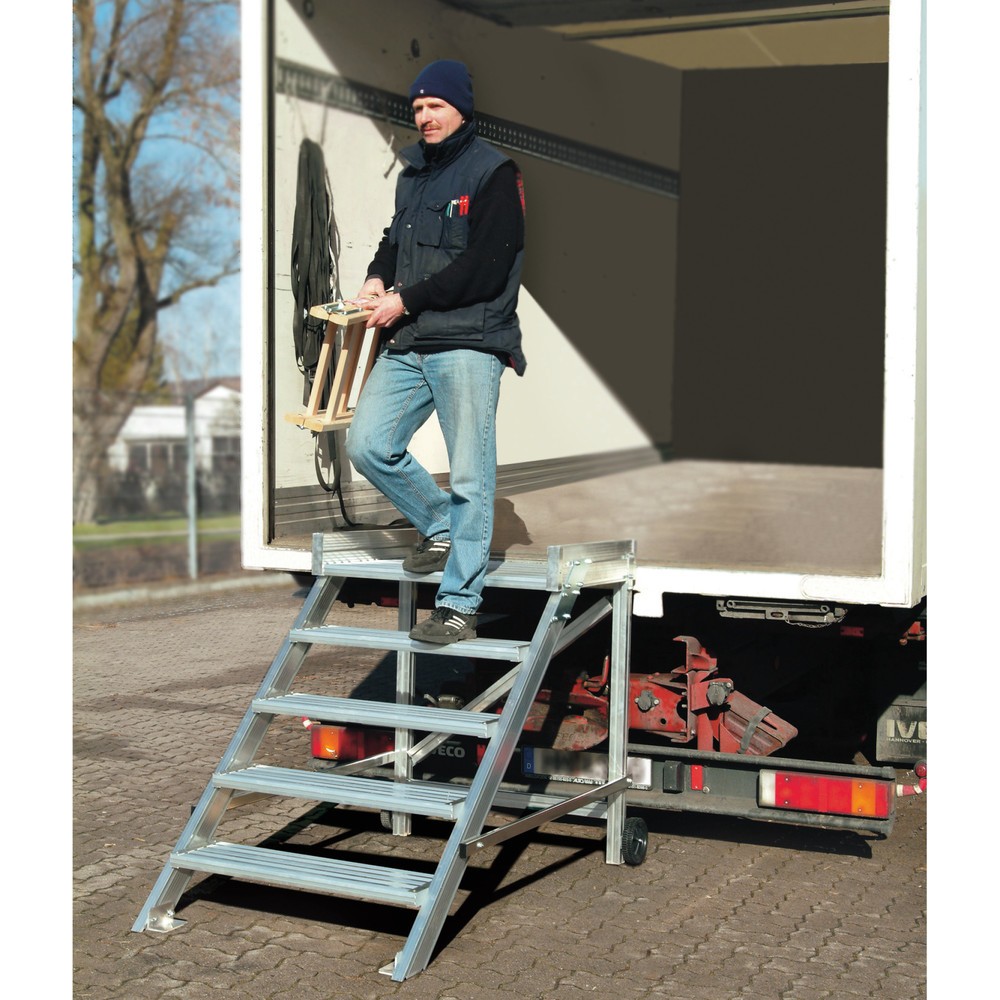 KRAUSE® STABILO Podesttreppe, fahrbar, Stufenbreite 800 mm, Standhöhe 0,40 m