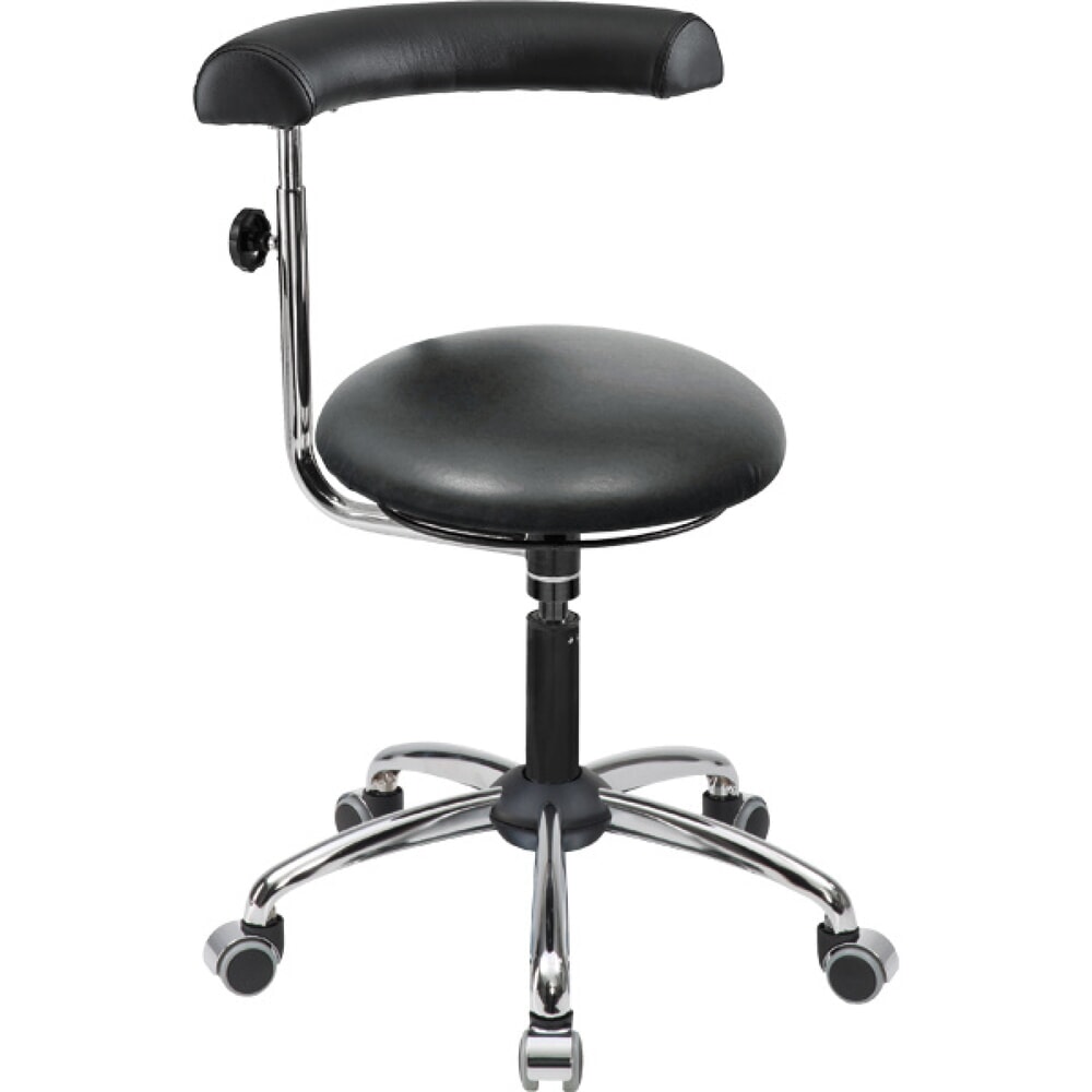 meychair Arbeitsdrehstuhl Comfort-Hocker, Kunstleder-Rundsitz, Sitzhöhe 425-500 mm, Rollen