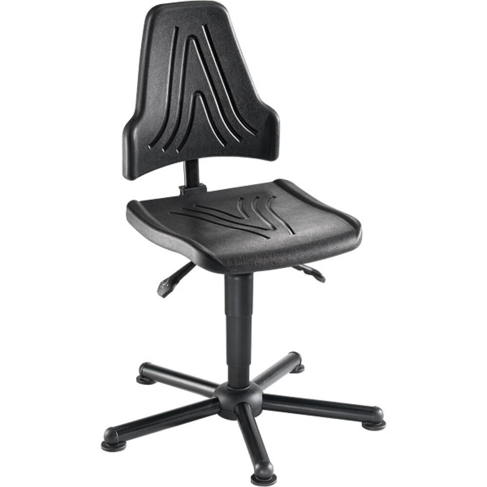 meychair Arbeitsdrehstuhl Stream XXL, bis 250 kg belastbar, Sitzhöhe 490-630 mm, Stahlbasis, Bodengleiter