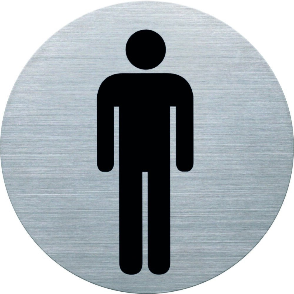 helit Piktogramm Türschild WC Herren "the badge" Edelstahl