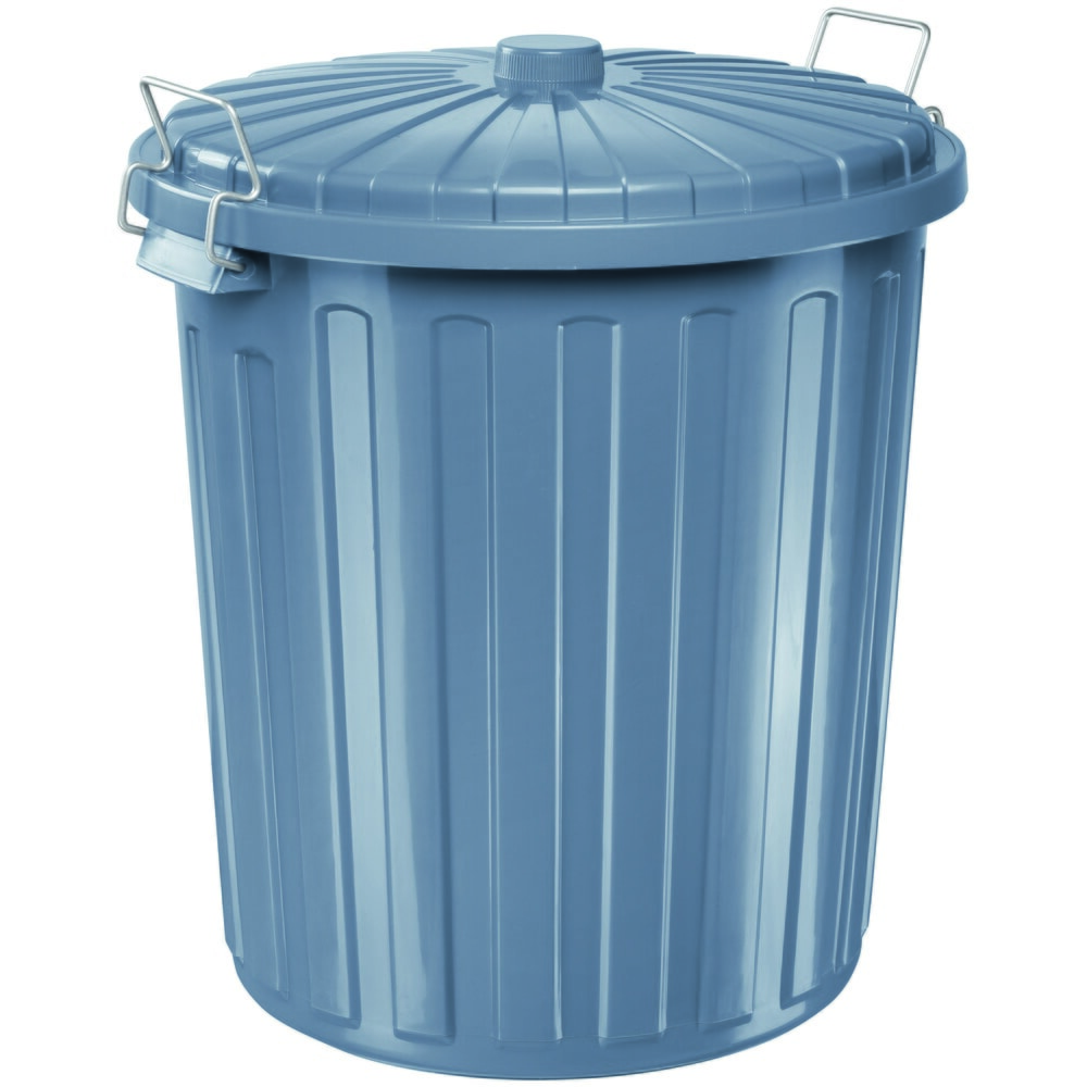 helit Abfalltonne mit Deckel, 55L grau