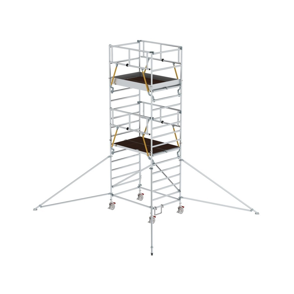 Munk Rollgerüst SG 1,35 x 1,80 m mit Ausleger & Doppel-Plattform Plattformhöhe 4,47 m