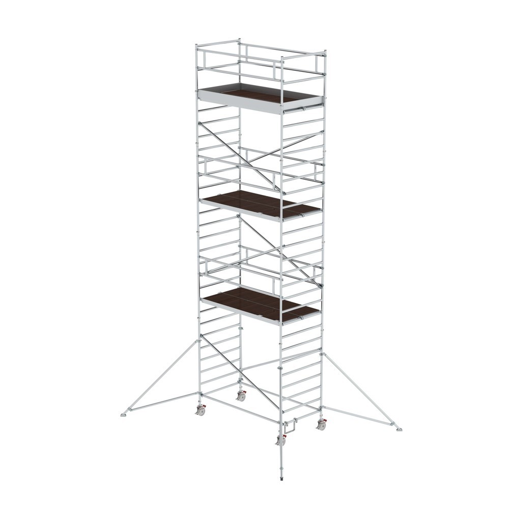 Munk Rollgerüst 1,35 x 2,45 m mit Ausleger & Doppel-Plattform Plattformhöhe 7,35 m