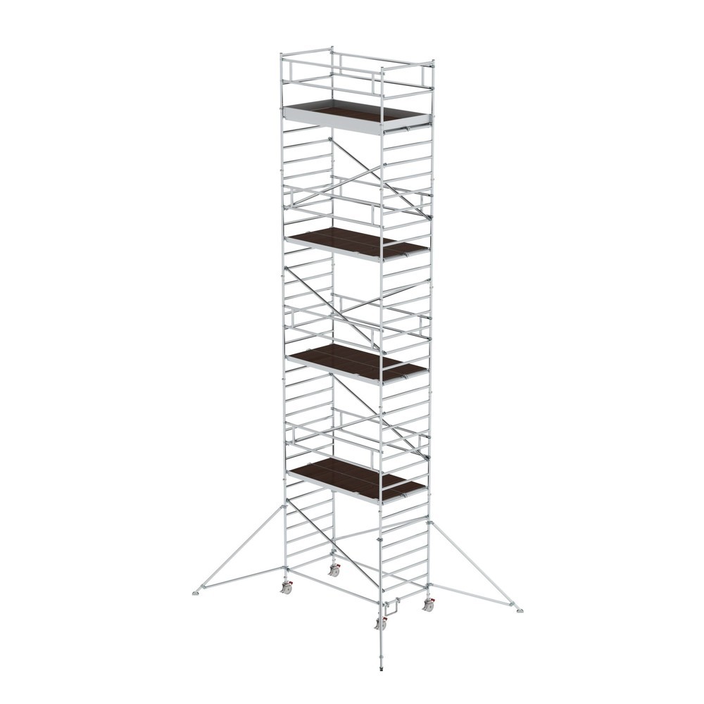 Munk Rollgerüst 1,35 x 2,45 m mit Ausleger & Doppel-Plattform Plattformhöhe 9,35 m