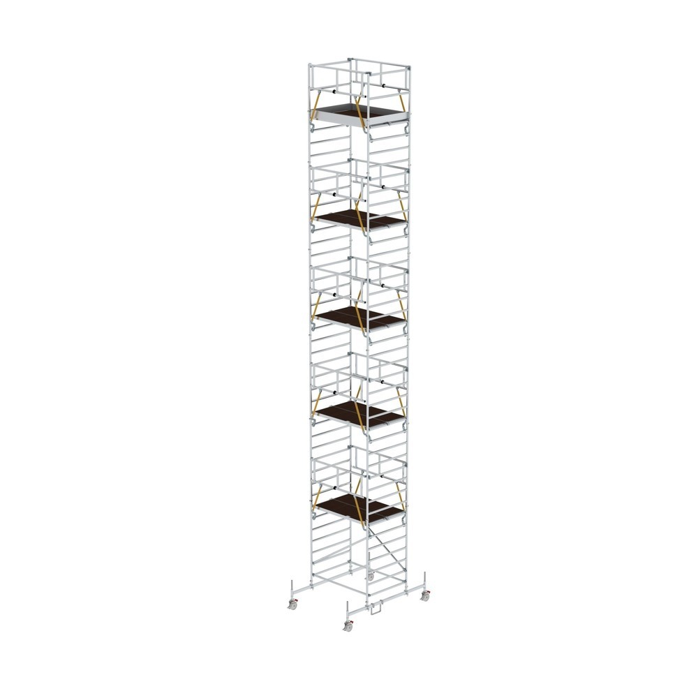 Munk Rollgerüst SG 1,35 x 1,80 m mit Fahrbalken & Doppel-Plattform Plattformhöhe 11,62 m