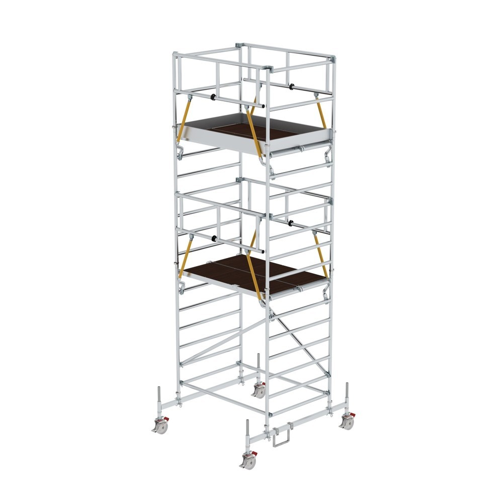 Munk Rollgerüst SG 1,35 x 1,80 m mit Fahrbalken & Doppel-Plattform Plattformhöhe 4,66 m
