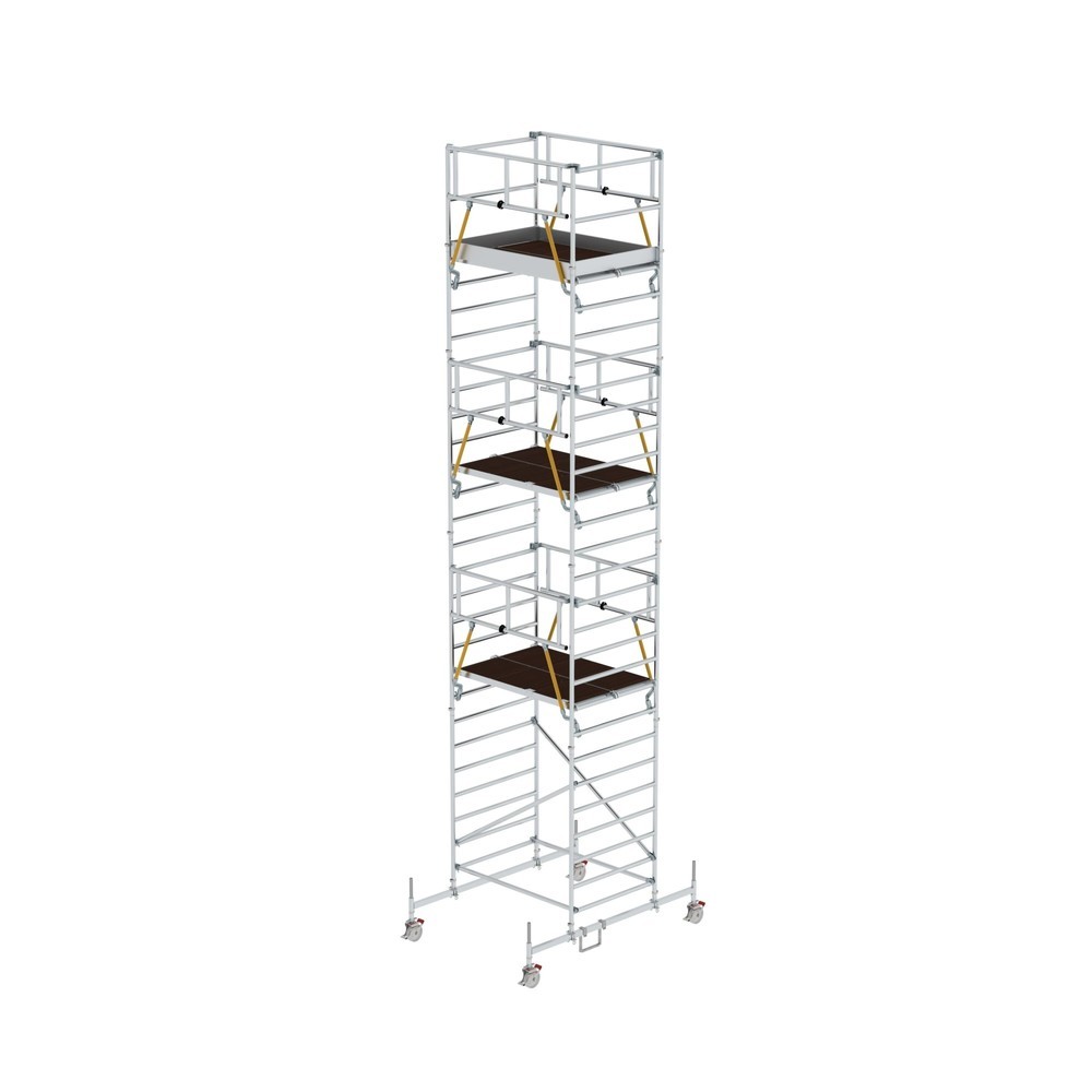Munk Rollgerüst SG 1,35 x 1,80 m mit Fahrbalken & Doppel-Plattform Plattformhöhe 7,74 m
