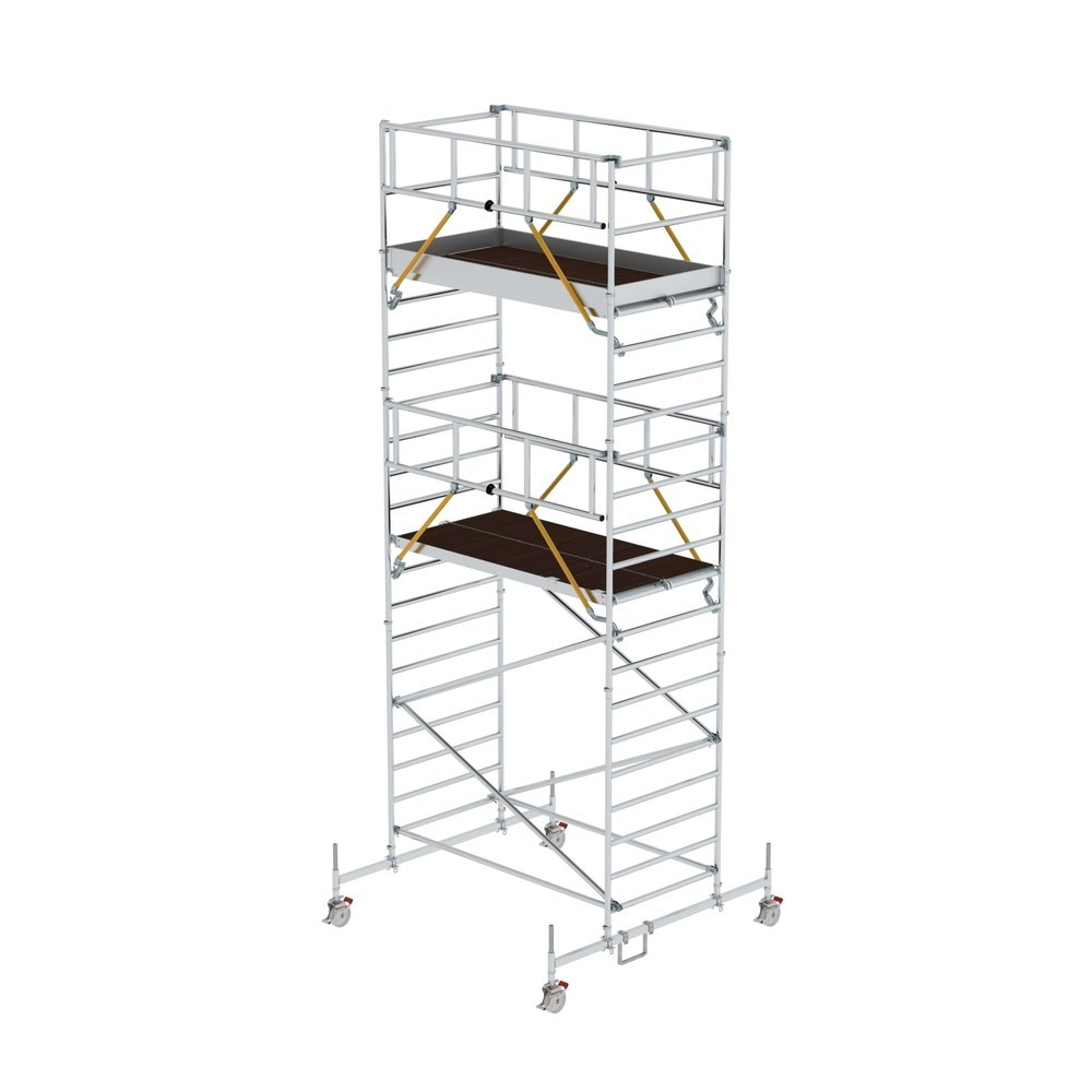 Munk Rollgerüst SG 1,35 x 2,45 m mit Fahrbalken & Doppel-Plattform Plattformhöhe 5,78 m
