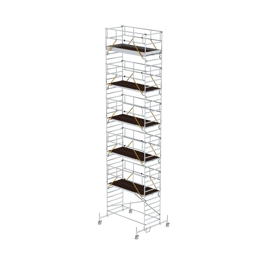 Munk Rollgerüst SG 1,35 x 3,0 m mit Fahrbalken und Doppel-Plattform Plattformhöhe 10,54 m