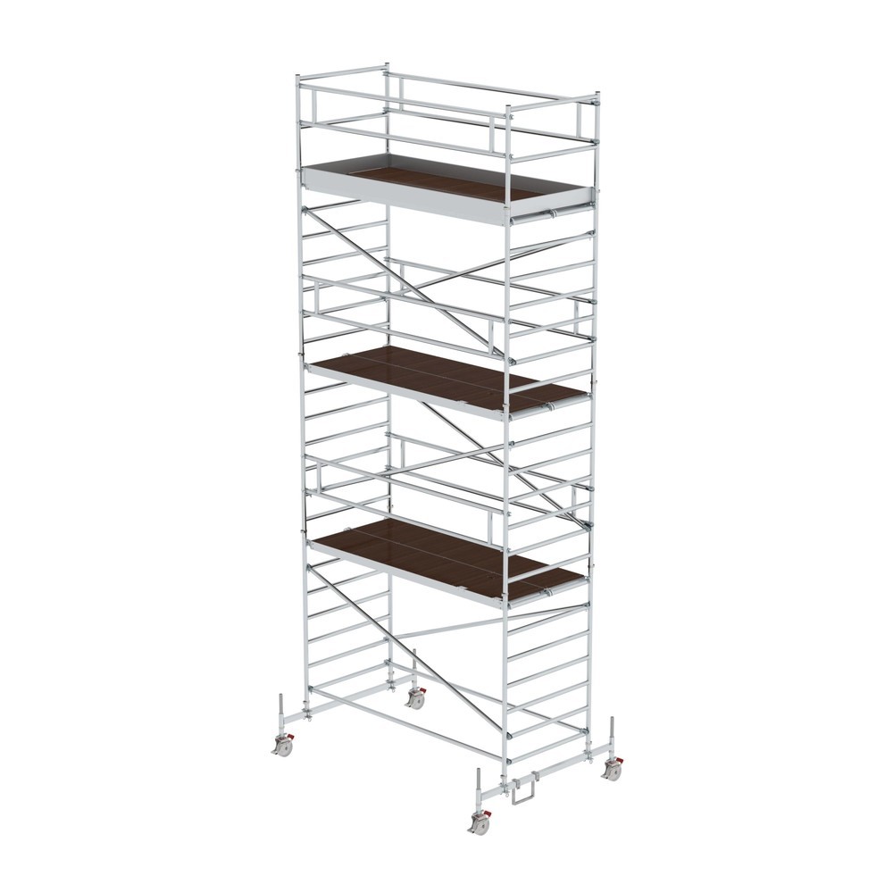 Munk Rollgerüst 1,35 x 3,0 m mit Fahrbalken und Doppel-Plattform Plattformhöhe 6,45 m