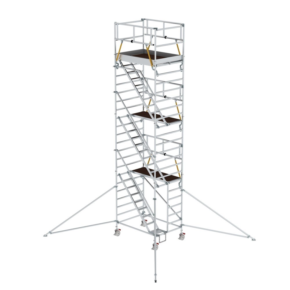 Munk Rollgerüst SG 1,35 x 1,80 m mit Schrägaufstiegen & Ausleger Plattformhöhe 6,43 m