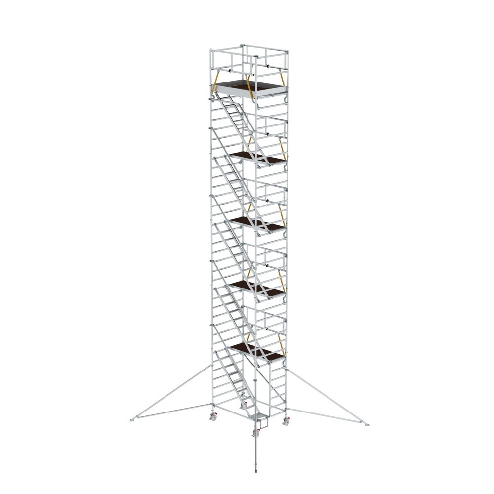 Munk Rollgerüst SG 1,35 x 1,80 m mit Schrägaufstiegen & Ausleger Plattformhöhe 10,35 m