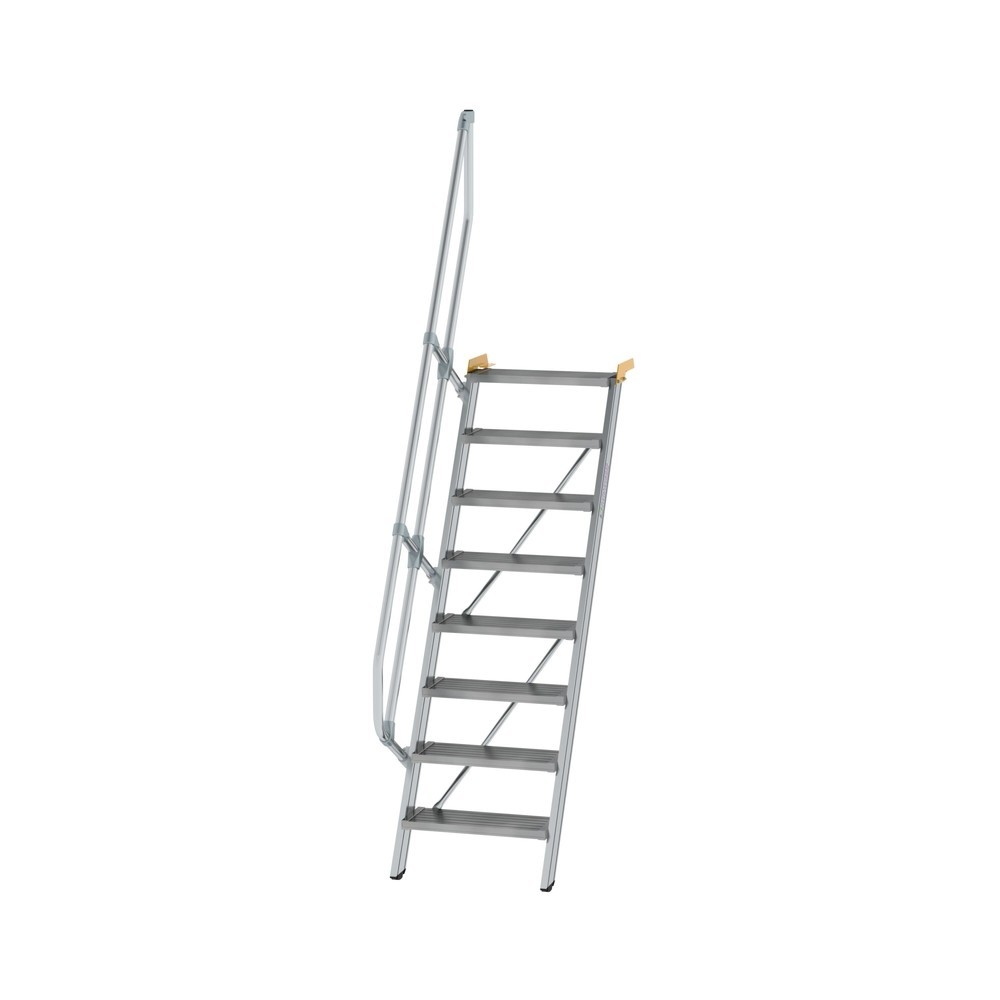 Munk Treppe 60° Stufenbreite 600 mm 8 Stufen Aluminium geriffelt