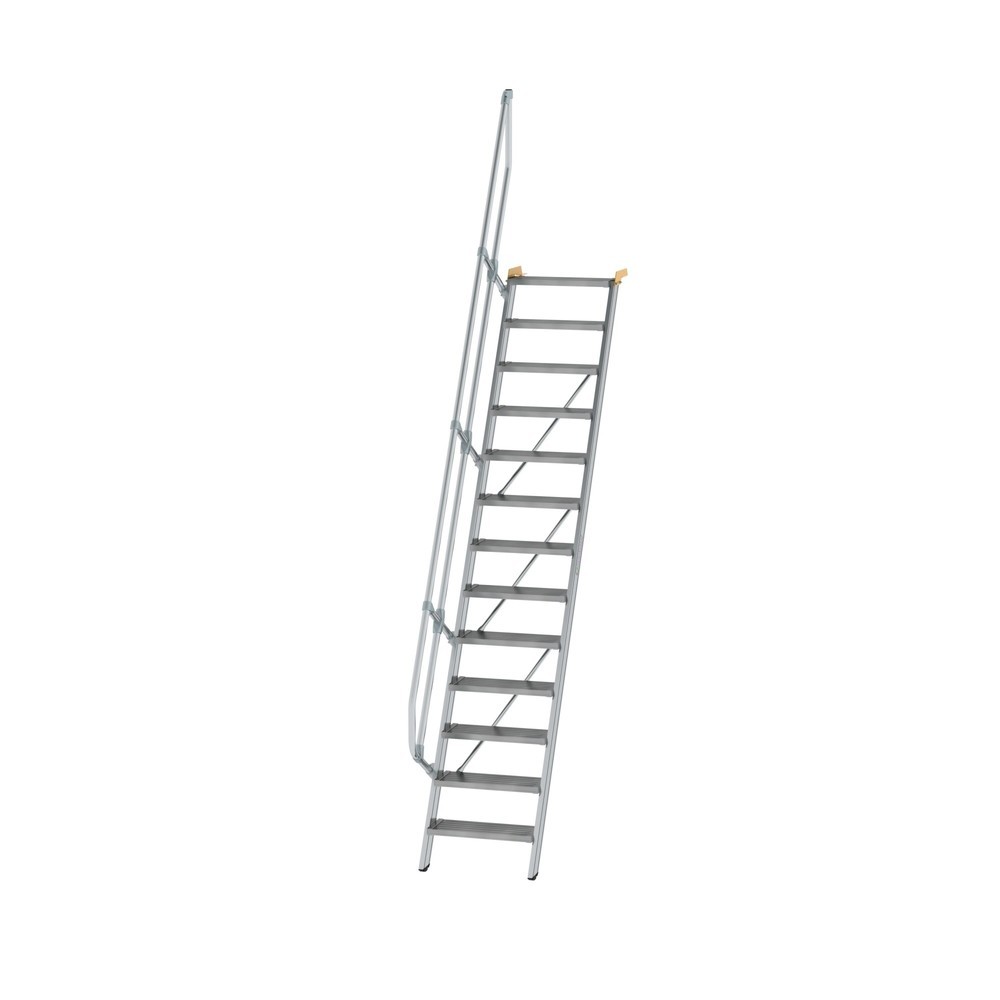 Munk Treppe 60° Stufenbreite 600 mm 13 Stufen Aluminium geriffelt