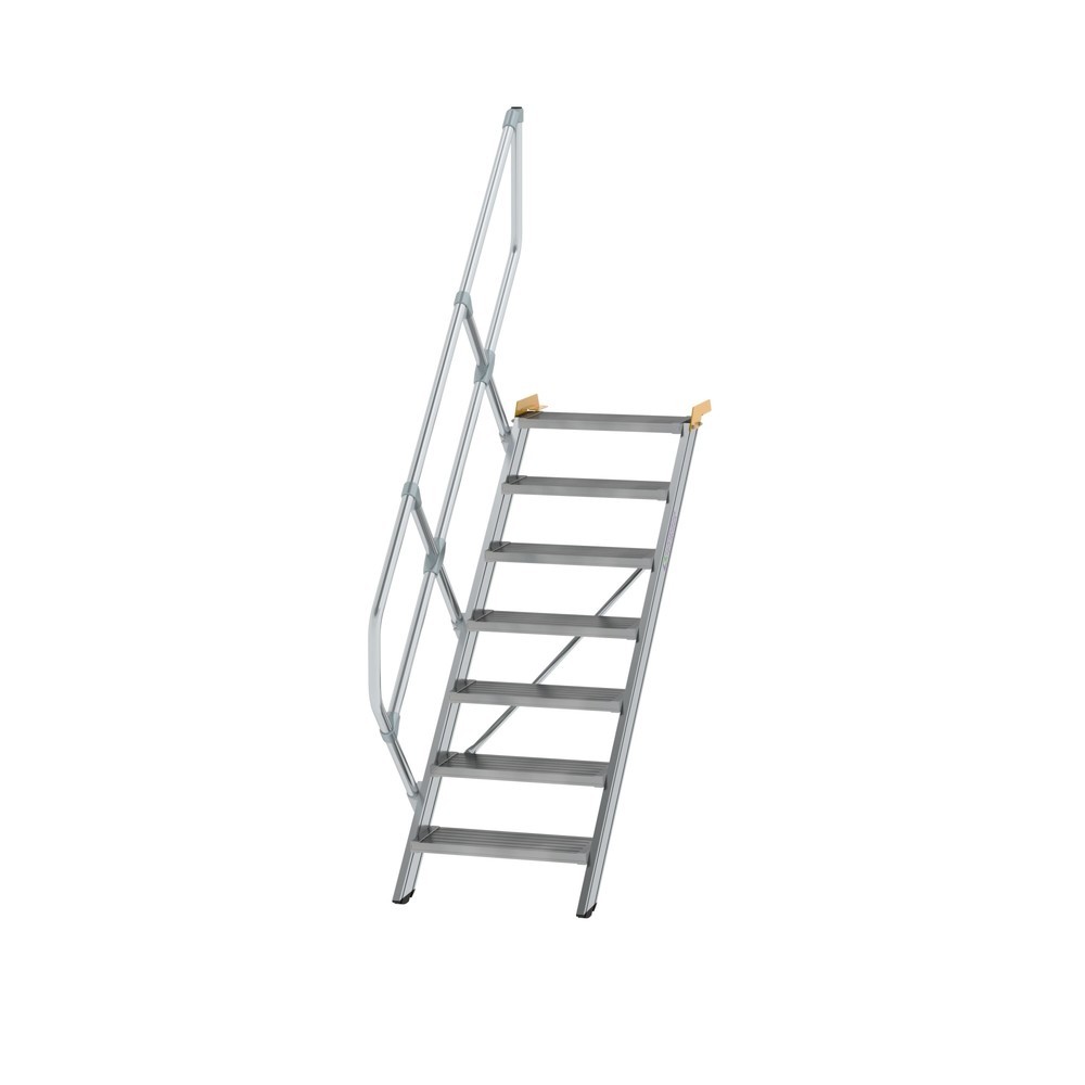 Munk Treppe 45° Stufenbreite 600 mm 7 Stufen Aluminium geriffelt