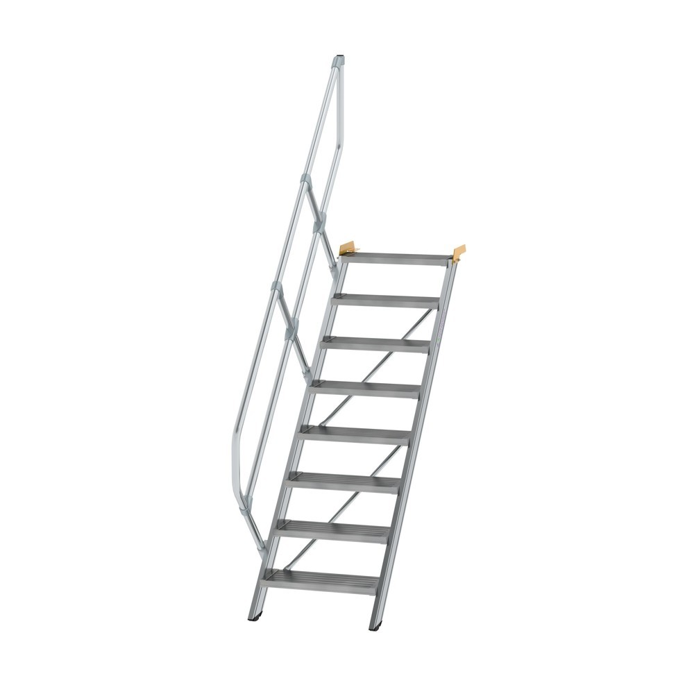 Munk Treppe 45° Stufenbreite 600 mm 8 Stufen Aluminium geriffelt