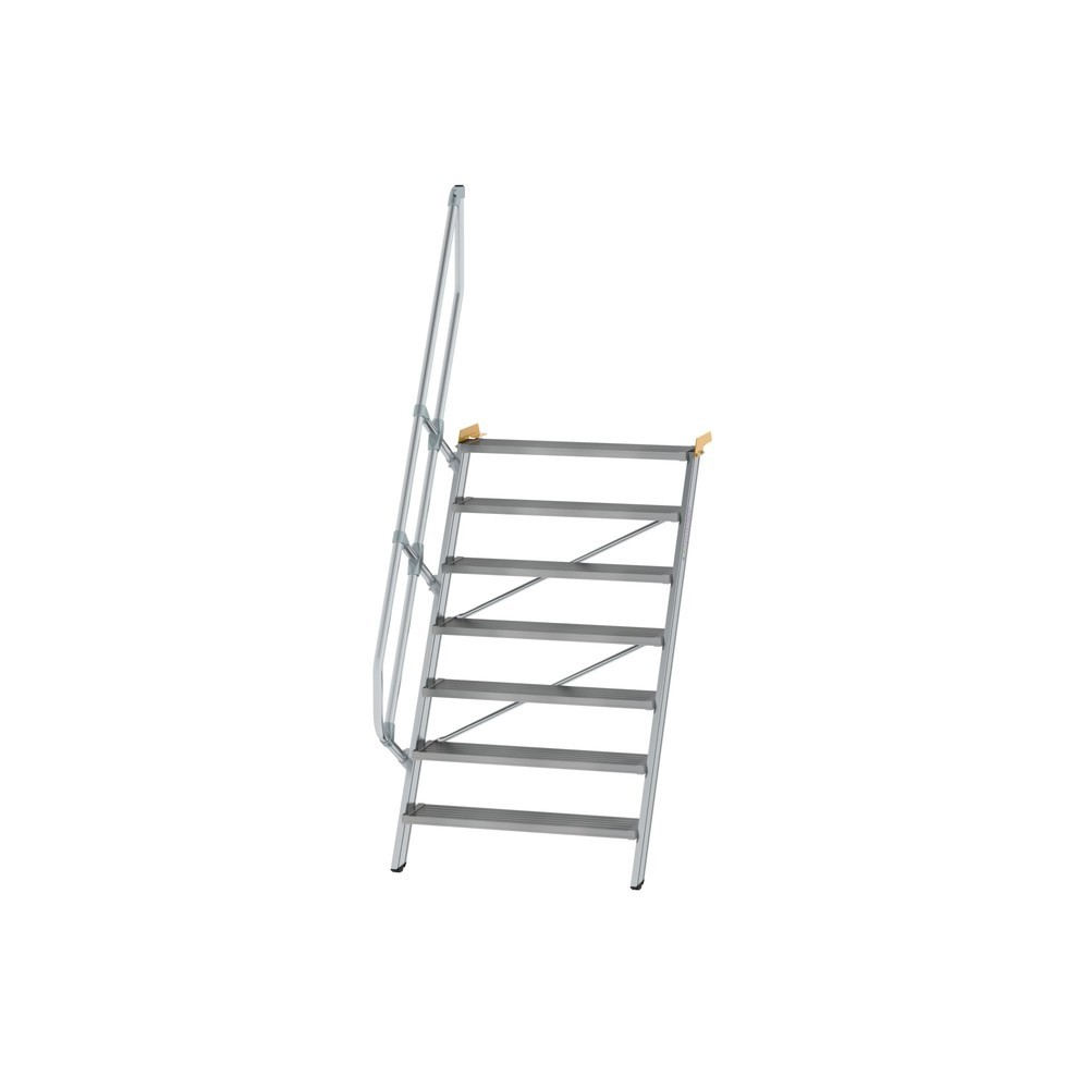 Munk Treppe 60° Stufenbreite 1000 mm 7 Stufen Aluminium geriffelt
