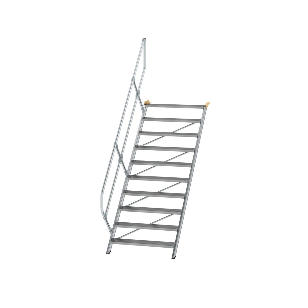 Munk Treppe 45° Stufenbreite 1000 mm 11 Stufen Aluminium geriffelt