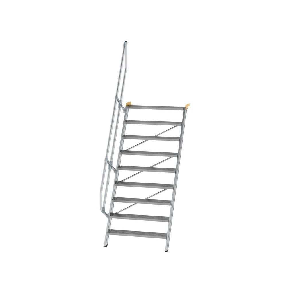 Munk Treppe 60° Stufenbreite 1000 mm 9 Stufen Aluminium geriffelt