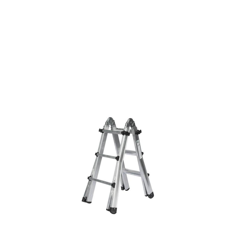 Teleskopleiter 4-teilig ohne Traverse 4x3 Sprossen