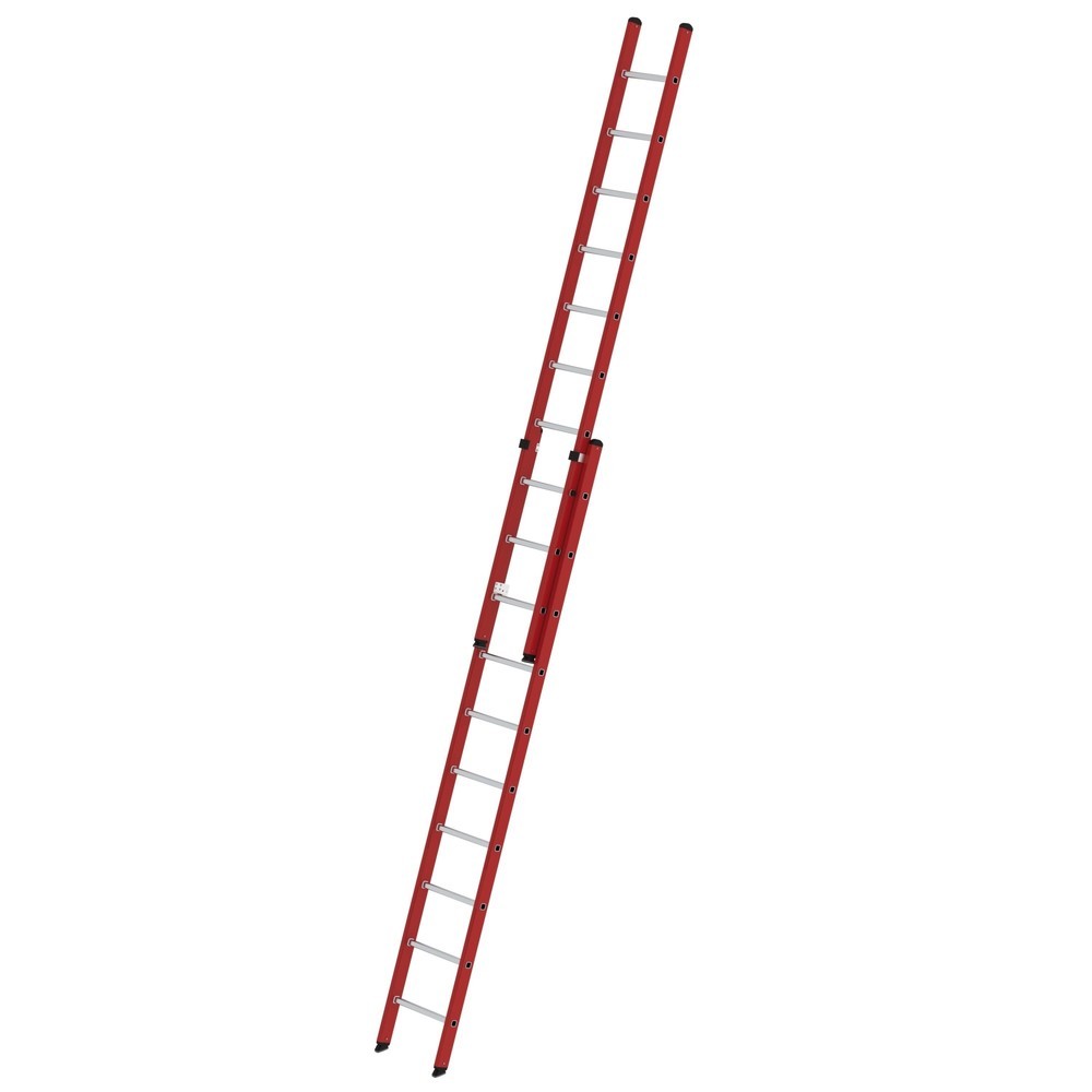 Munk Sprossen-Schiebeleiter 2-teilig GFK/Alu ohne Traverse 2x10 Sprossen
