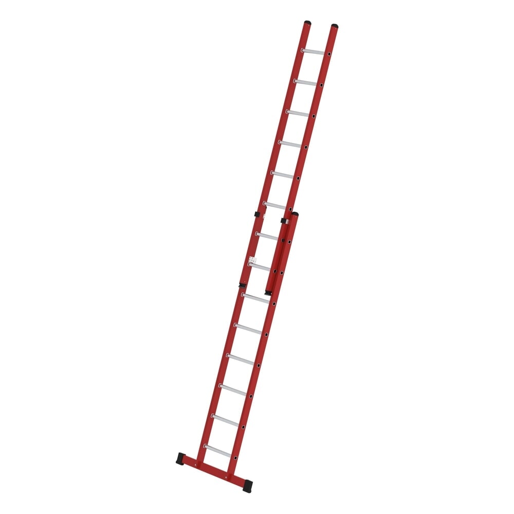 Munk Sprossen-Schiebeleiter 2-teilig GFK/Alu mit Standard-Traverse 2x8 Sprossen