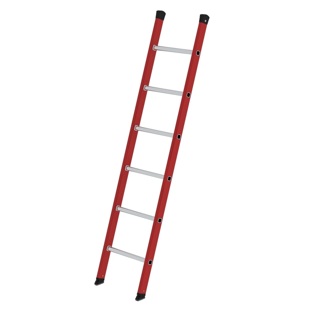 Munk Sprossen-Anlegeleiter GFK/Alu ohne Traverse 6 Sprossen