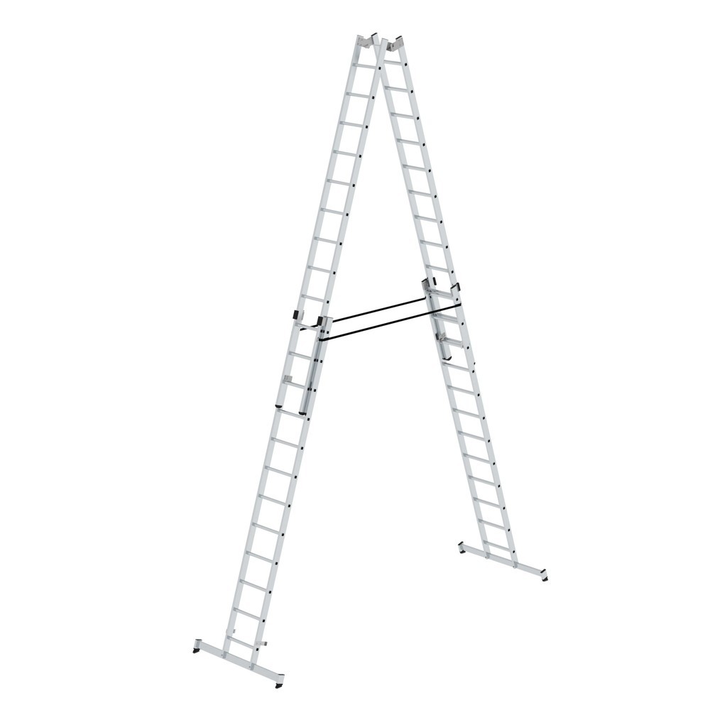 Munk Sprossen-Stehleiter 4-teilig mit nivello®-Traverse 4x12 Sprossen
