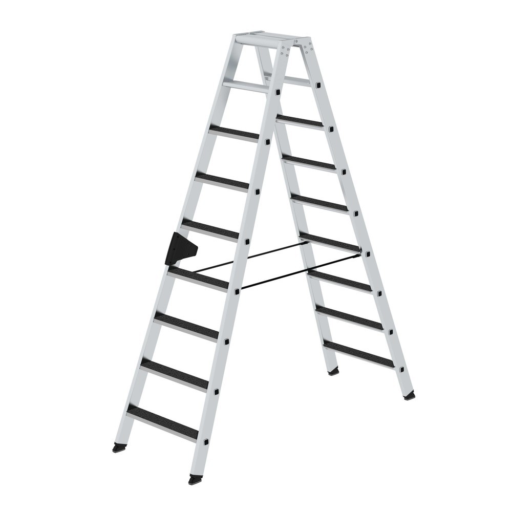 Munk Stufen-Stehleiter beidseitig begehbar mit clip-step R13 2x9 Stufen