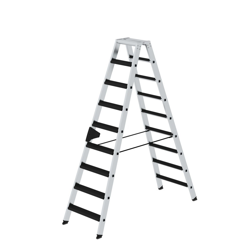 Munk Stufen-Stehleiter beidseitig begehbar mit clip-step relax 2x9 Stufen