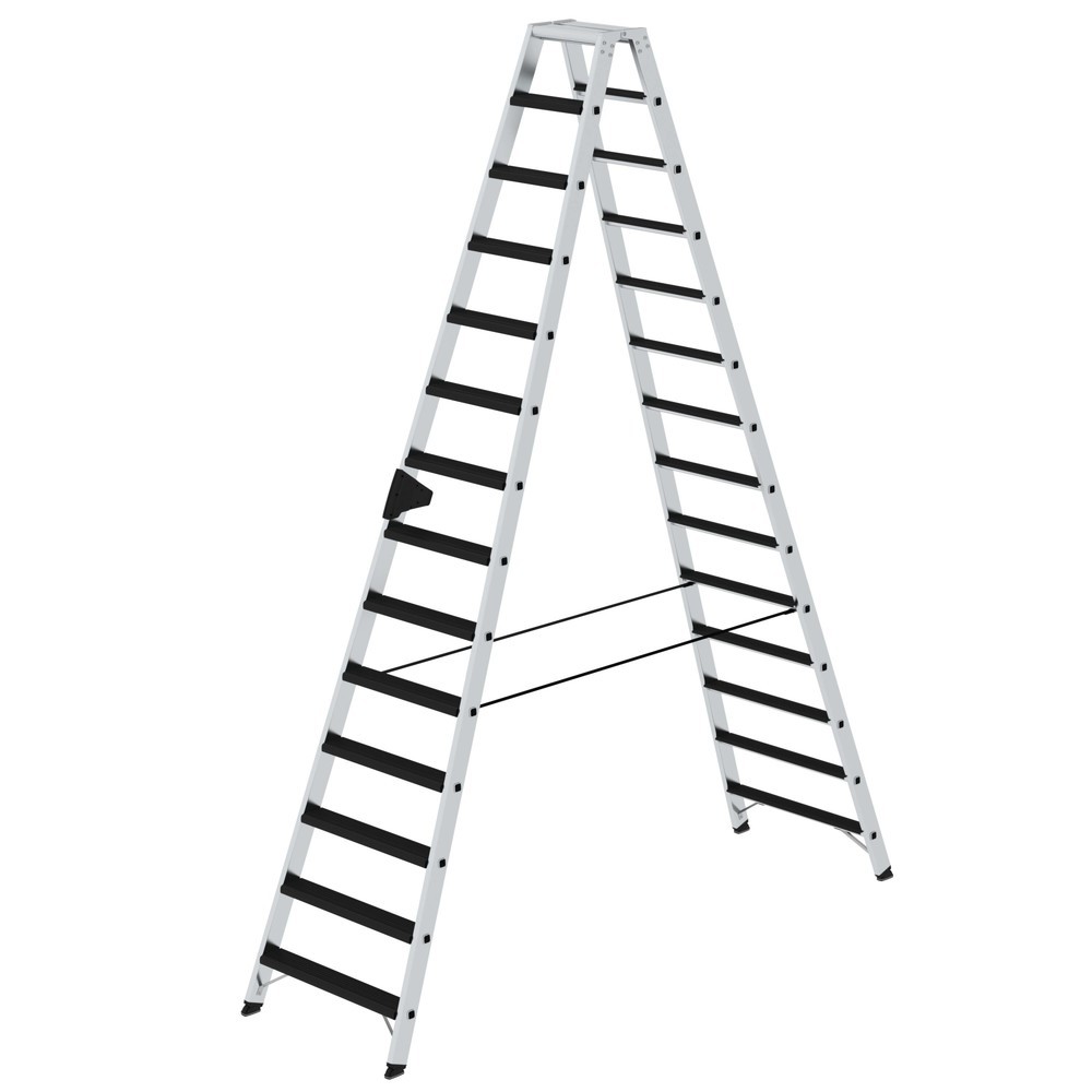 Munk Stufen-Stehleiter beidseitig begehbar mit clip-step relax 2x14 Stufen