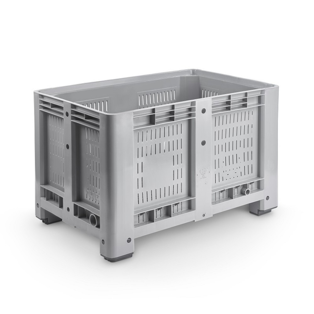 Palettenbox M, 1200x800x760 mm, durchbrochen, mit 4 Füssen