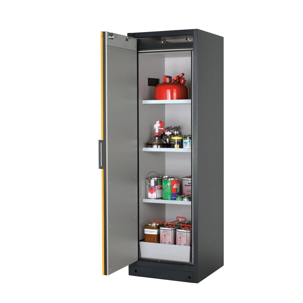 asecos® Brandschutzschrank Q-PEGASUS/Typ 90, 3 Fachböden, HxBxT 1.953 x 599 x 615 mm, goldgelb